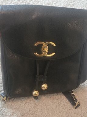 Chanel Caviar CC Backpack Black